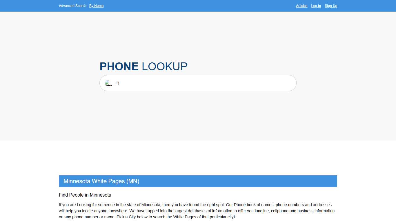 Minnesota White Pages - MN Phone Directory Lookup